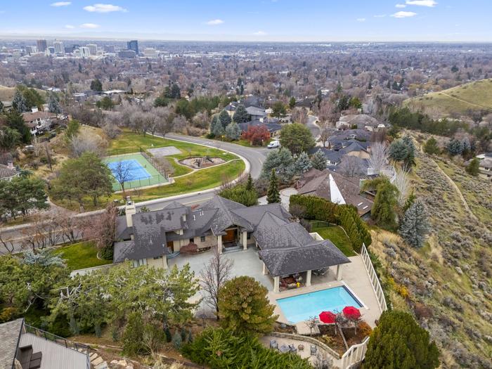 CLOUT drone photo over a Boise neighborhood